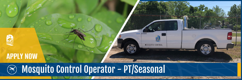 Apply now. Mosquito Control Operator - PT/Seasonal.
